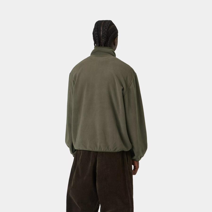 Carhartt WIP Edmore Half Zip Sweatshirt - Cypress / Black