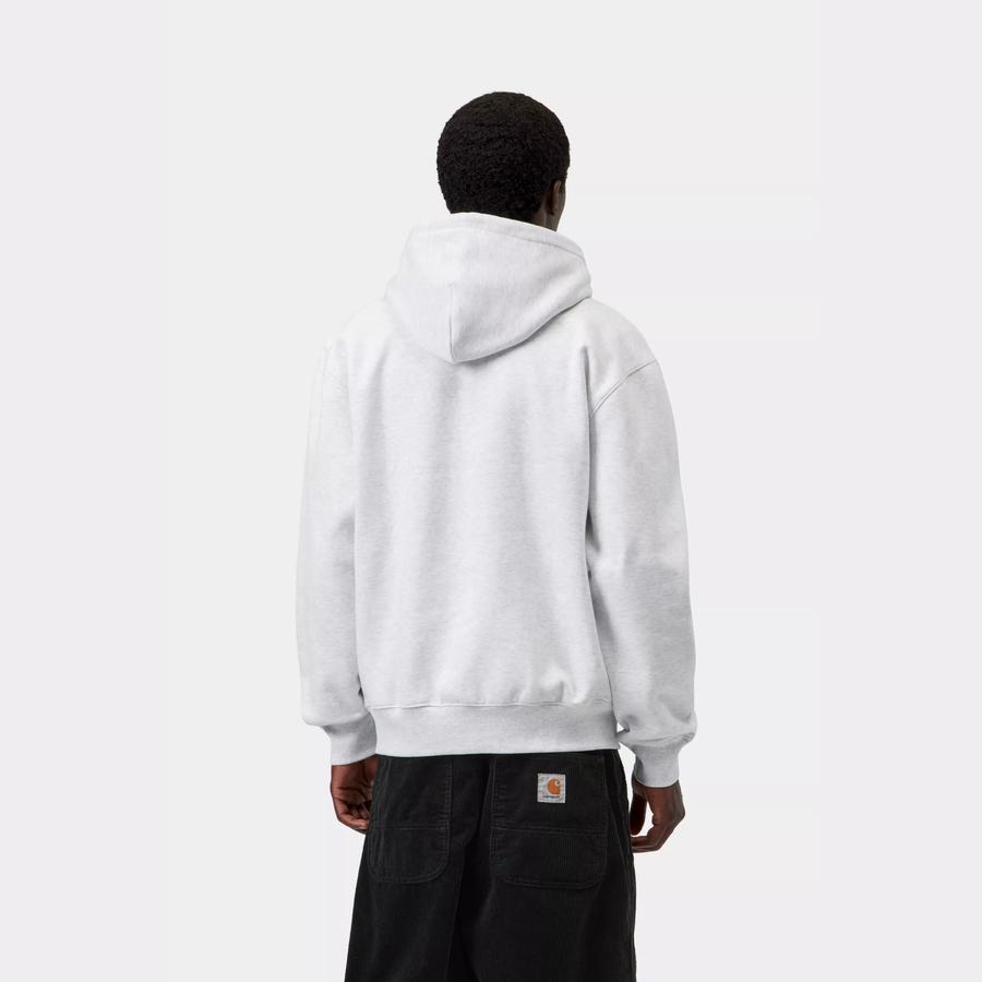 Carhartt WIP Hooded Carhartt Sweatshirt - Ash Heather / Graphite