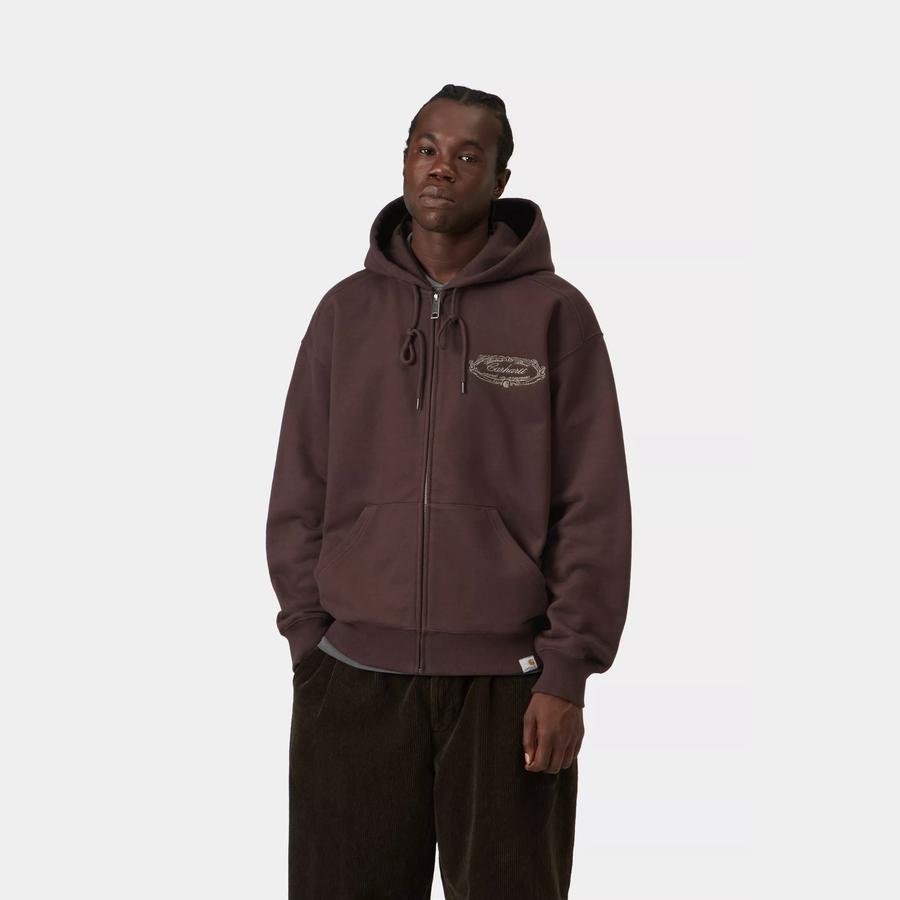 Carhartt WIP Hooded Chez WIP Jacket - Palisander / Grey