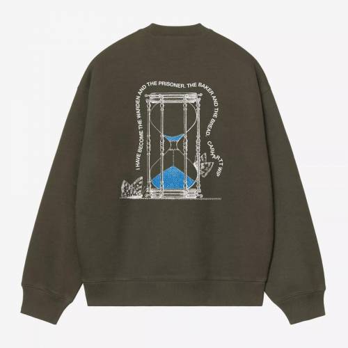 Carhartt WIP Hourglass Sweatshirt - Cypress (Stone Washed)