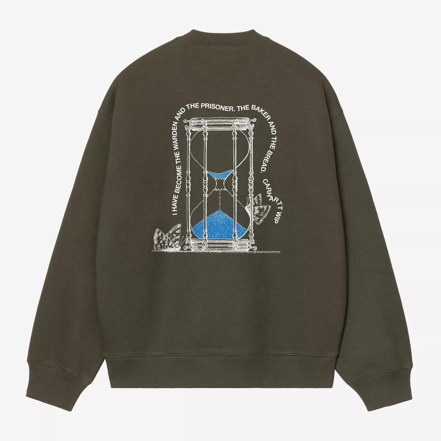 Carhartt WIP Hourglass Sweatshirt - Cypress (Stone...