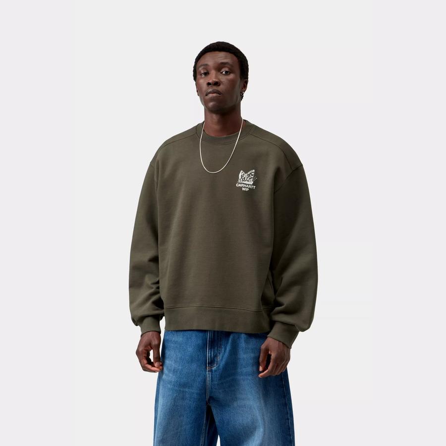 Carhartt WIP Hourglass Sweatshirt - Cypress (Stone Washed)