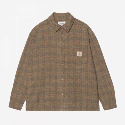 Carhartt WIP L/S Bagley Check Shirt - Hamilton Brown