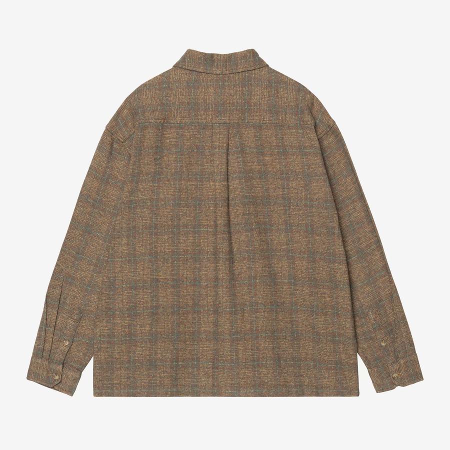 Carhartt WIP L/S Bagley Check Shirt - Hamilton Brown