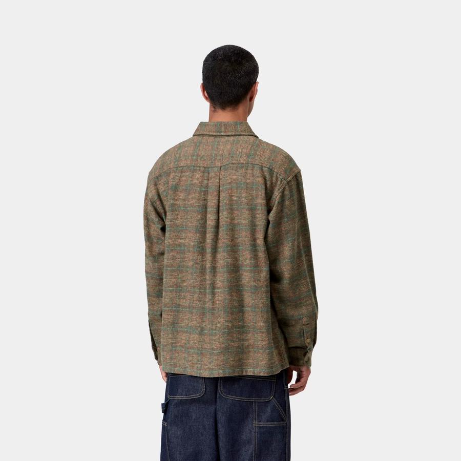 Carhartt WIP L/S Bagley Check Shirt - Hamilton Brown