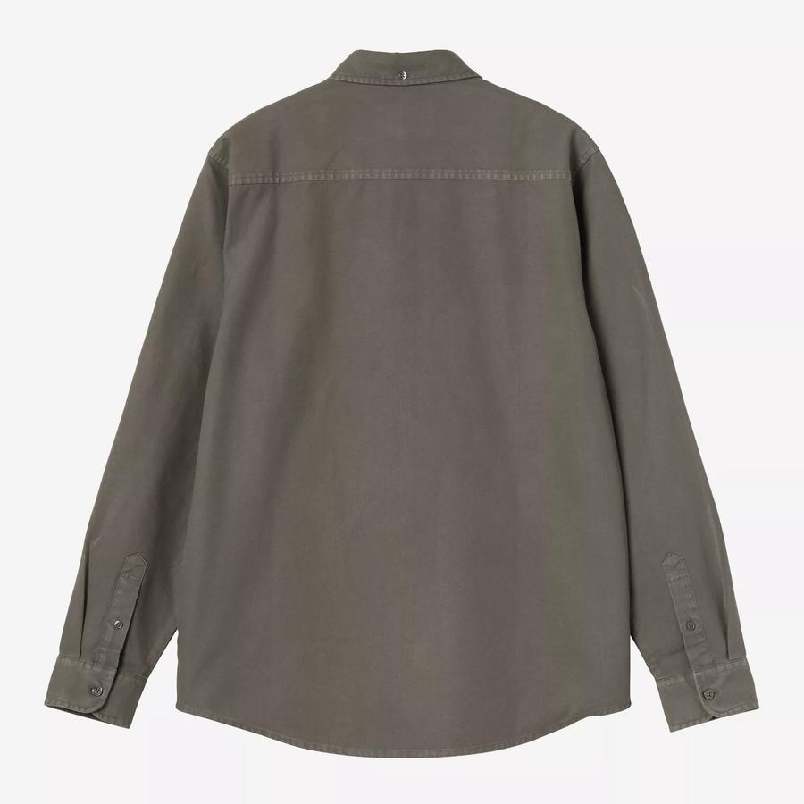 Carhartt WIP L/S Bolton Shirt - Shungite (Garment Dyed)