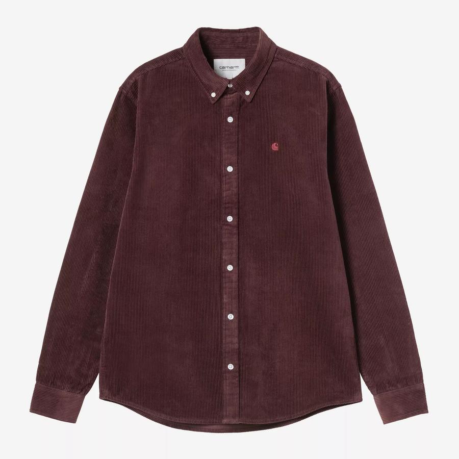 Carhartt WIP L/S Madison Cord Shirt - Amarone