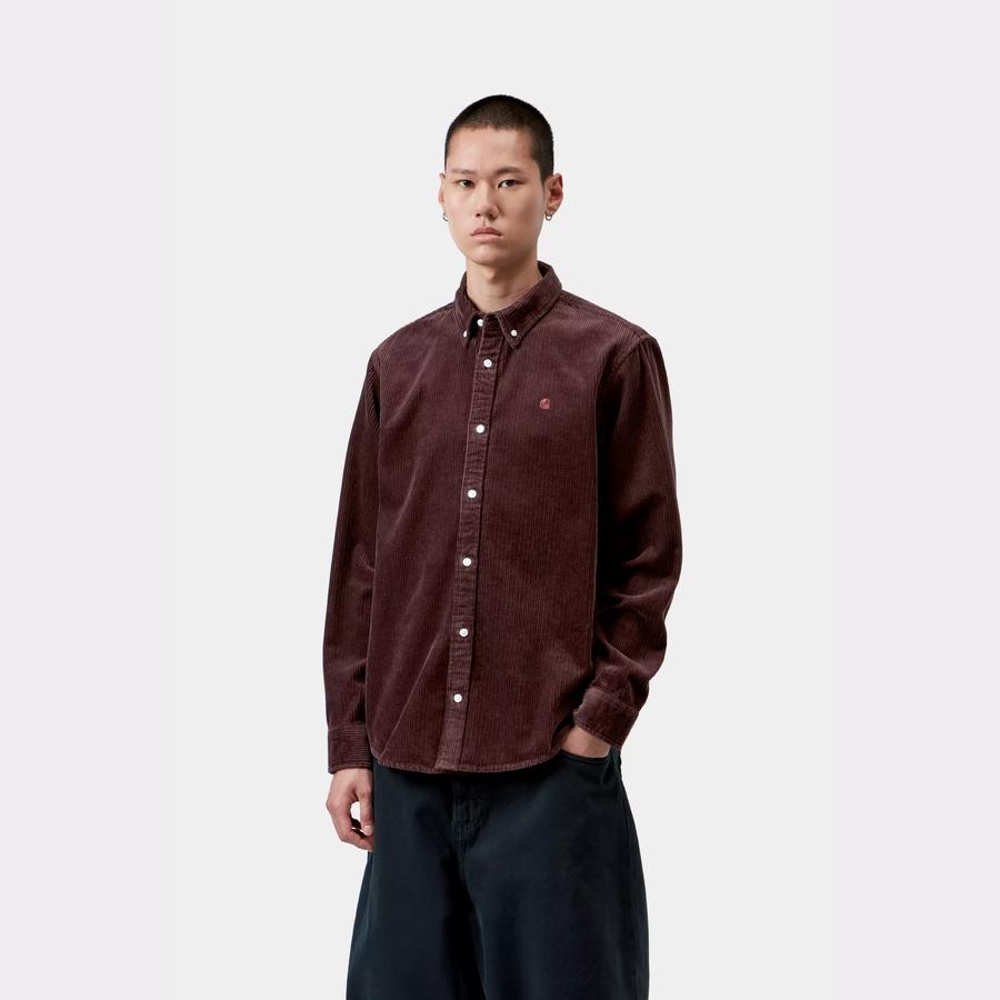 Carhartt WIP L/S Madison Cord Shirt - Amarone