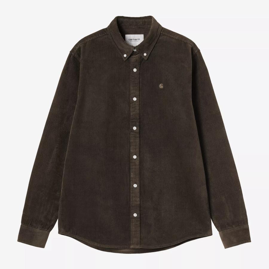 Carhartt WIP L/S Madison Cord Shirt - Tobacco