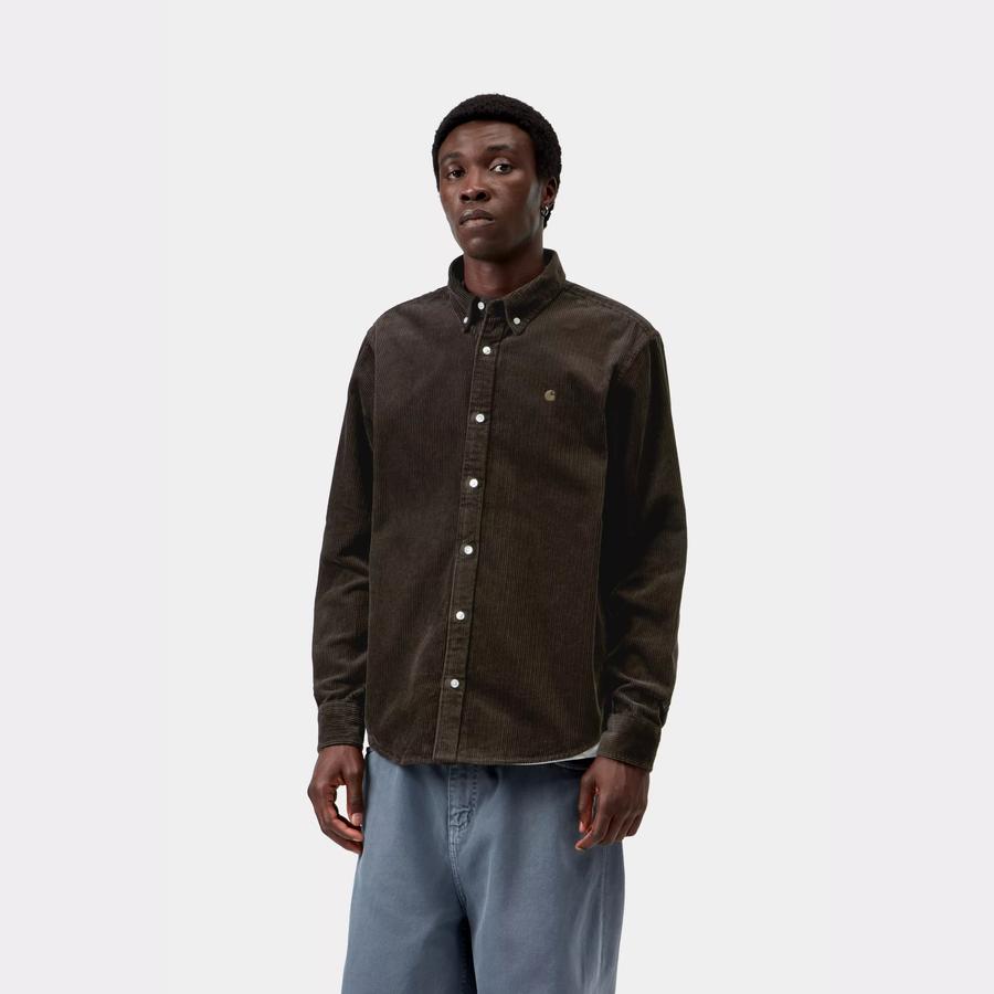 Carhartt WIP L/S Madison Cord Shirt - Tobacco