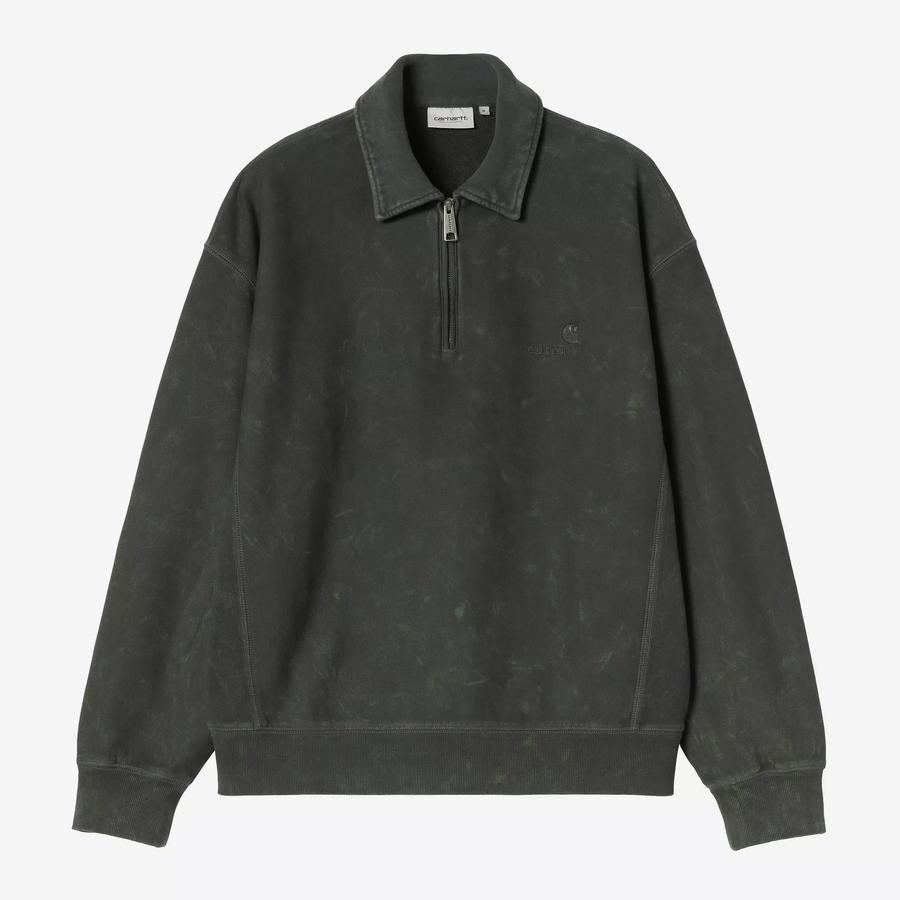 Carhartt WIP Lambert Polo Sweatshirt - Raven (Moon...