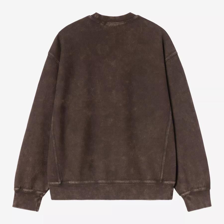 Carhartt WIP Lambert Sweatshirt - Tobacco (Moon Wash)