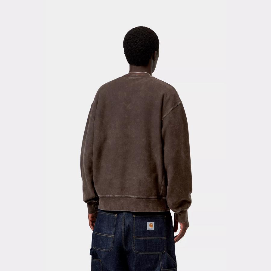 Carhartt WIP Lambert Sweatshirt - Tobacco (Moon Wash)