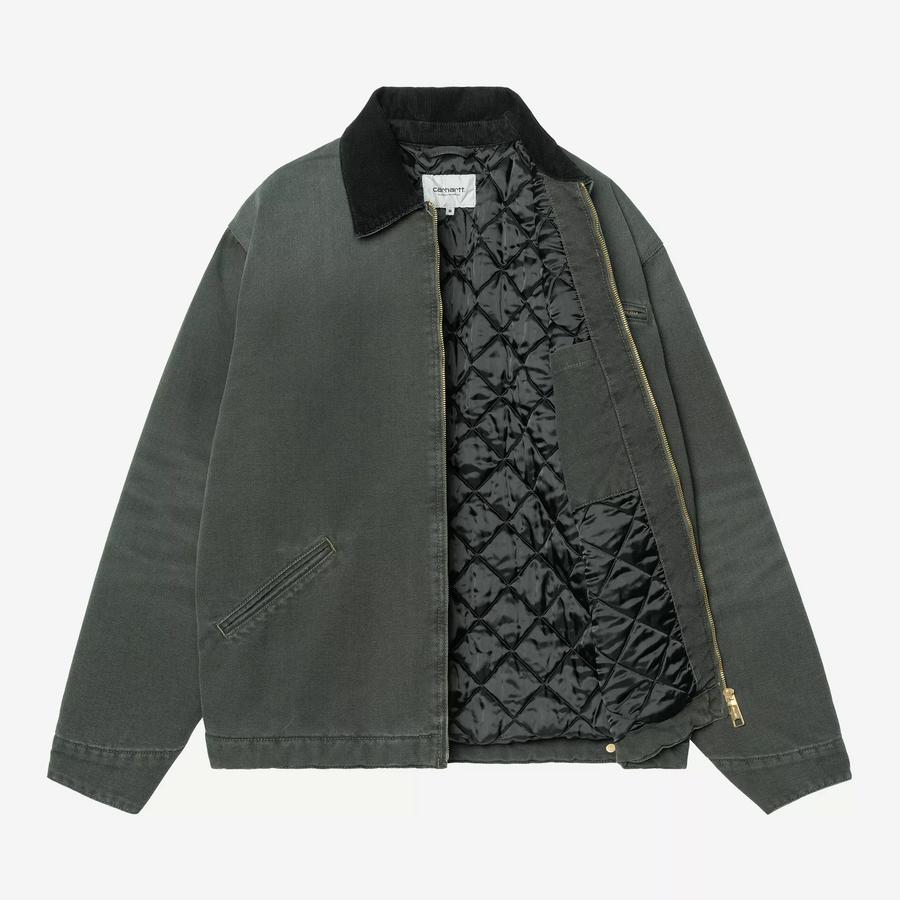 Carhartt WIP OG Detroit Jacket - Raven / Black (Stone Canvas)