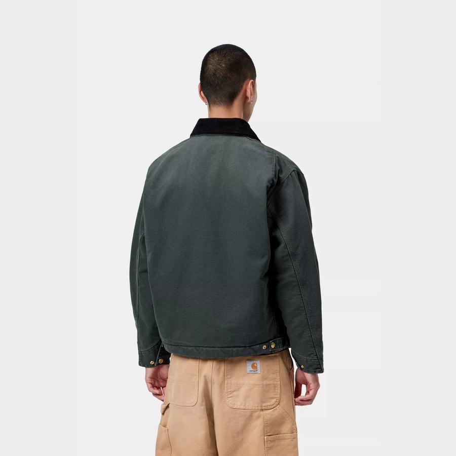 Carhartt WIP OG Detroit Jacket - Raven / Black (Stone Canvas)