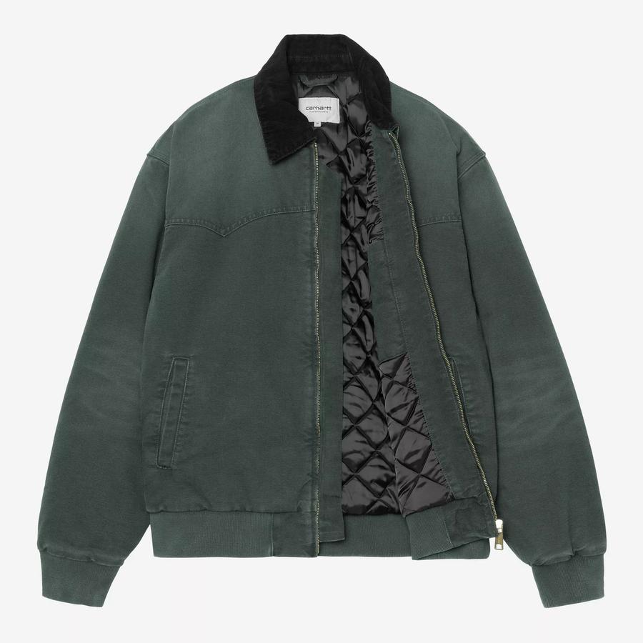 Carhartt WIP OG Santa Fe Jacket - Raven / Black (Stone Canvas)