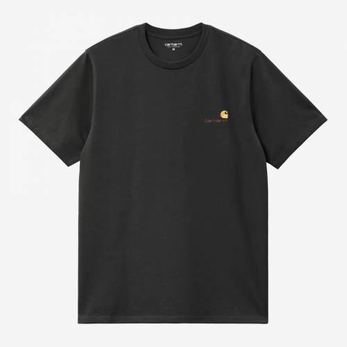 Carhartt WIP S/S American Script T-Shirt - Raven