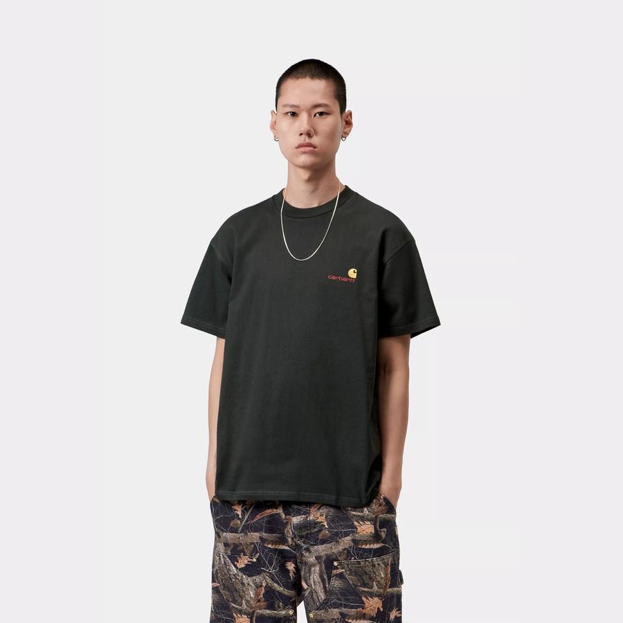Carhartt WIP S/S American Script T-Shirt - Raven