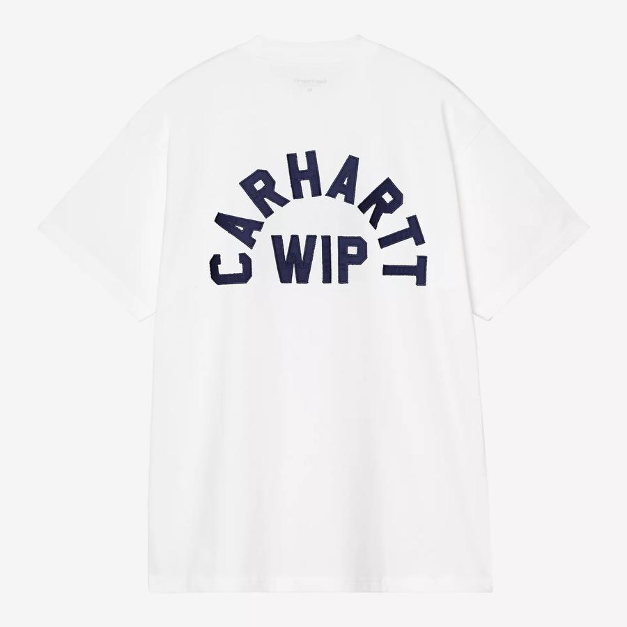 Carhartt WIP S/S Arch Script T-Shirt - White / Dar...