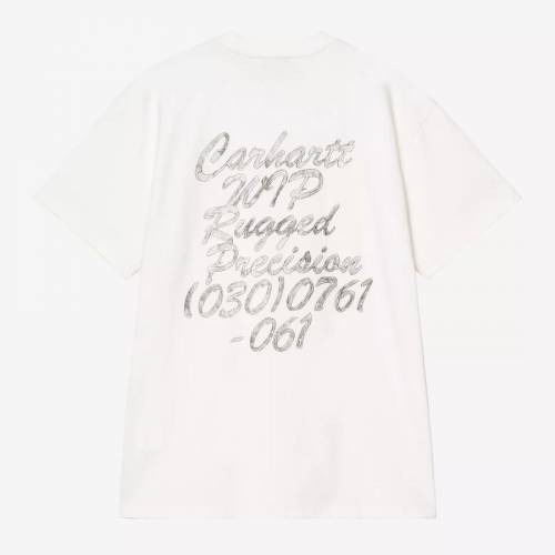 Carhartt WIP S/S Hatching Script T-Shirt - Wax (Garment Dyed)