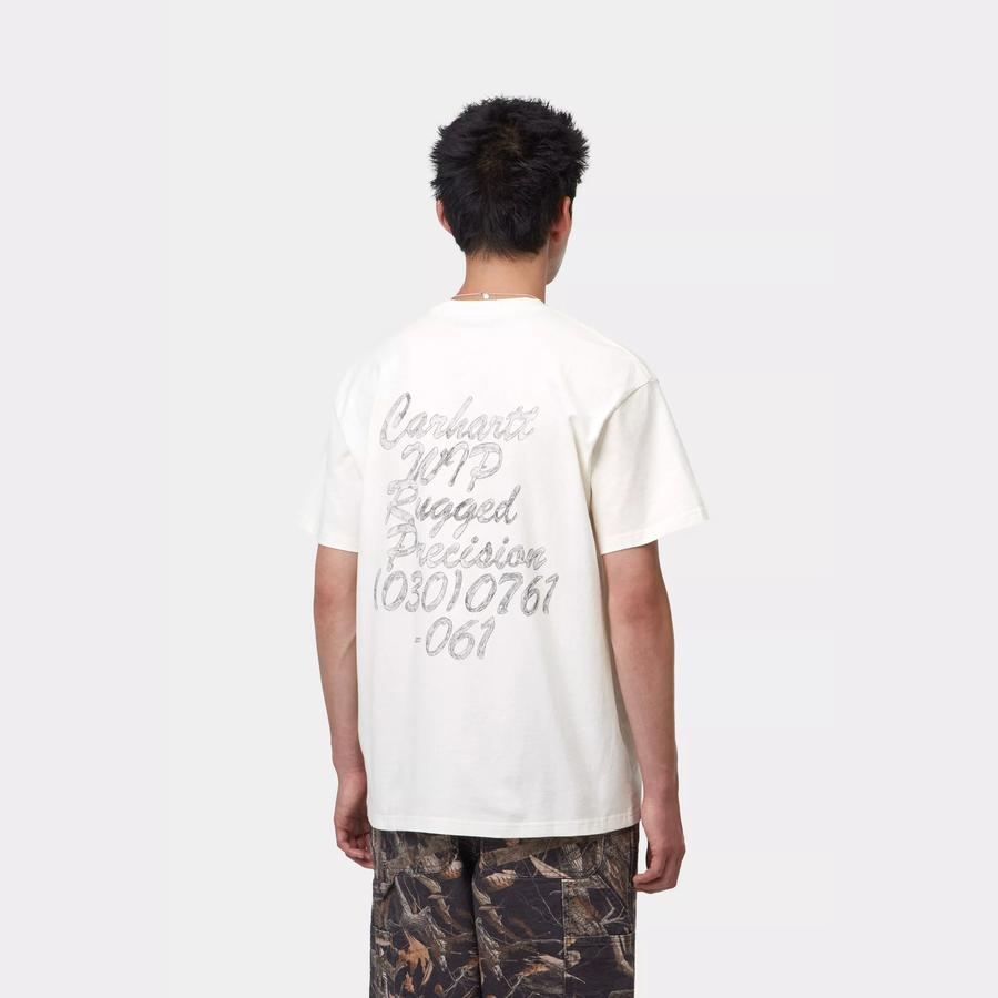 Carhartt WIP S/S Hatching Script T-Shirt - Wax (Garment Dyed)