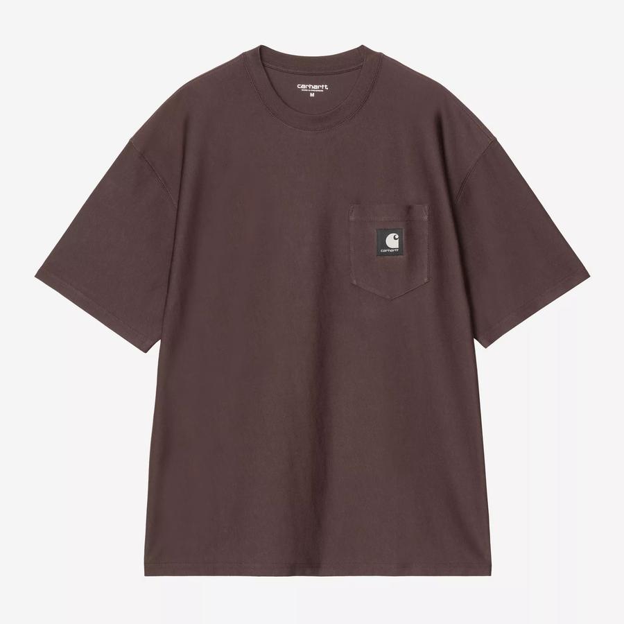 Carhartt WIP S/S Signature Script T-Shirt - Tobacc...