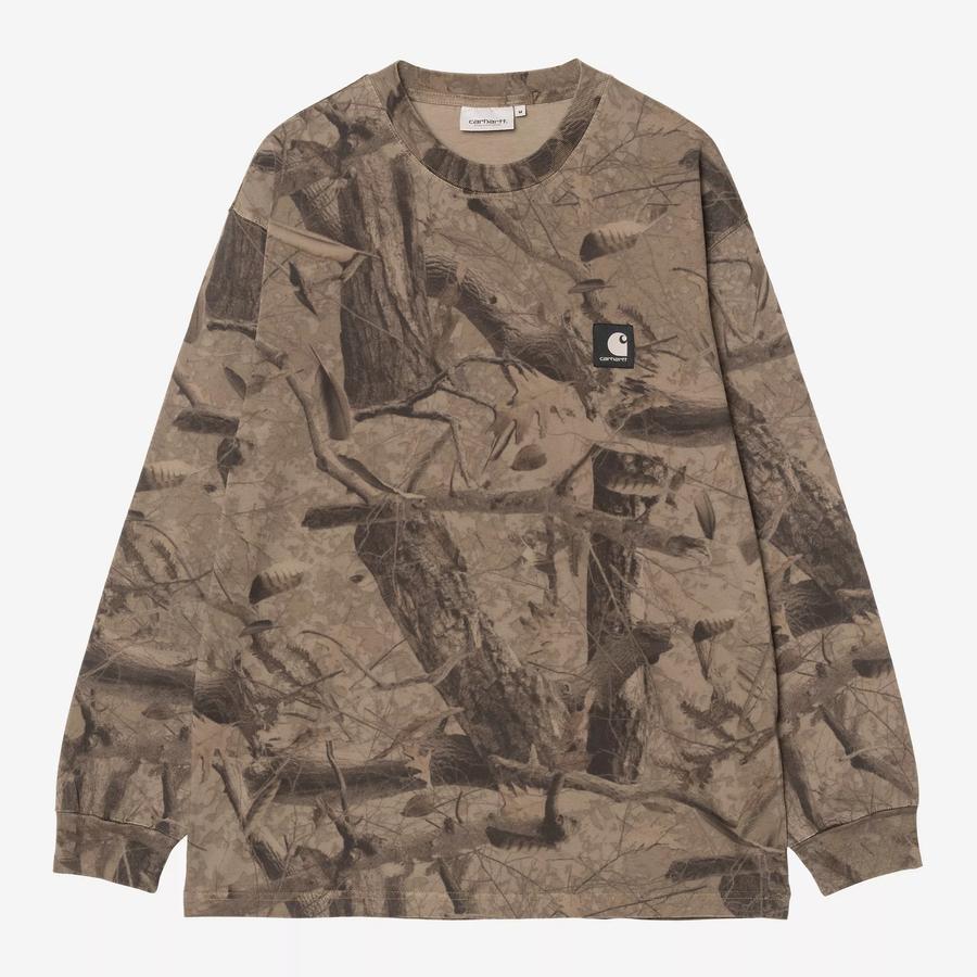 Carhartt WIP L/S Feather Tree T-Shirt - Khaki / Sh...
