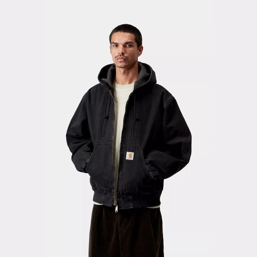 Carhartt WIP OG Active Jacket - Black (Stone Washed)
