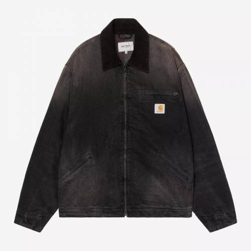 Carhartt WIP OG Detroit Jacket - Black / Black Tobacco (Used Wash)