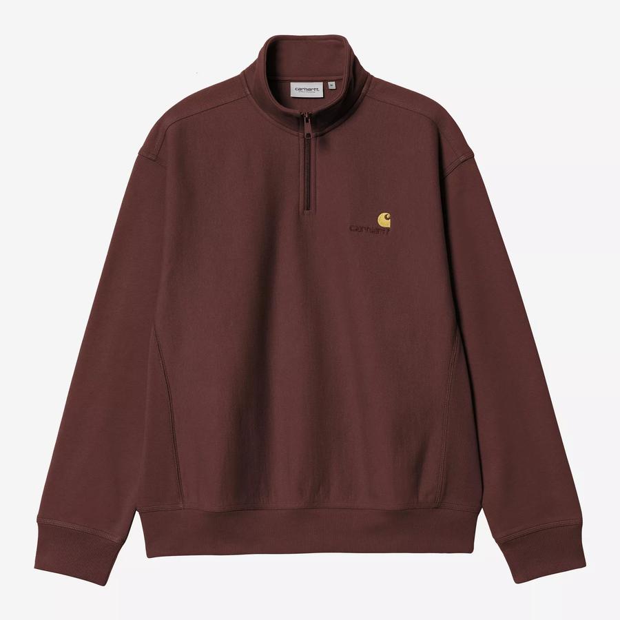 Carhartt WIP Half Zip American Script Sweatshirt -...