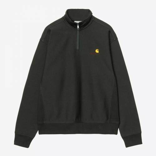 Carhartt WIP Half Zip American Script Sweatshirt - Raven