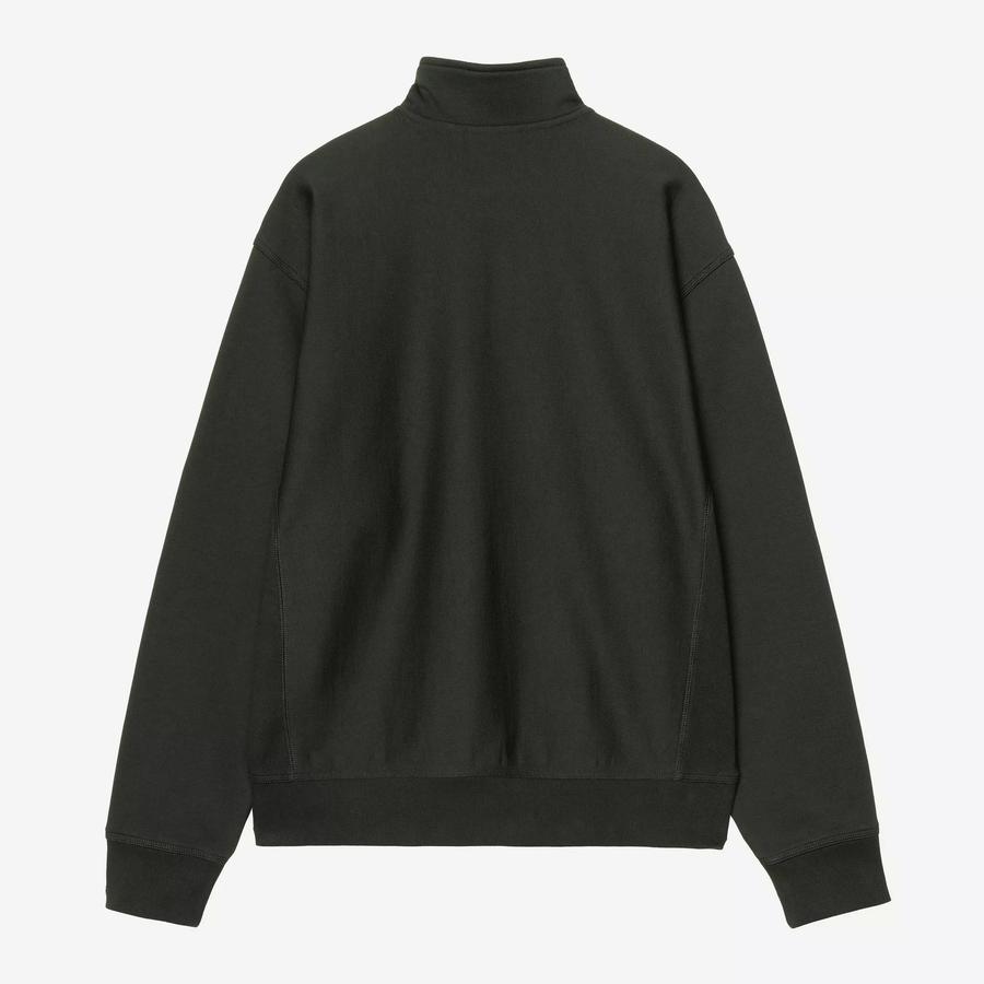 Carhartt WIP Half Zip American Script Sweatshirt - Raven
