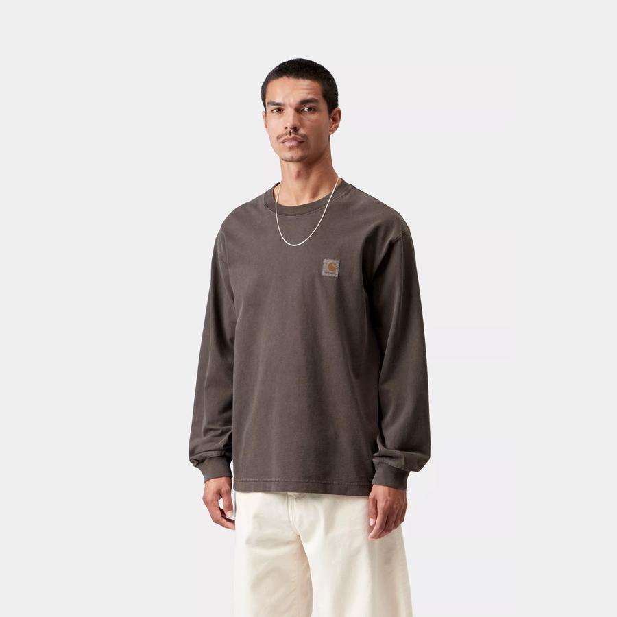Carhartt WIP L/S Vista T-Shirt - Tobacco (Garment Dyed)