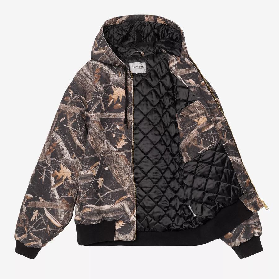Carhartt WIP OG Active Jacket - Camo Feather Tree / Black (Heavy Stone Wash)