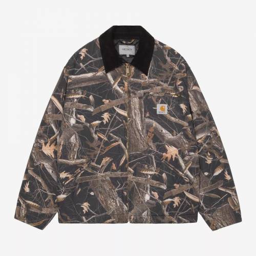 Carhartt WIP OG Detroit Jacket - Camo Feather Tree / Black (Heavy Stone Wash)