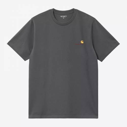 Carhartt WIP S/S American Script T-Shirt - Graphite