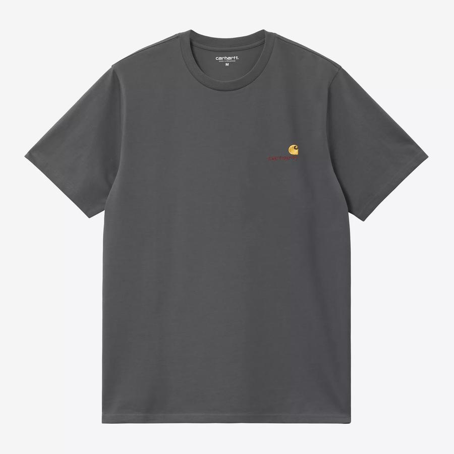 Carhartt WIP S/S American Script T-Shirt - Graphit...