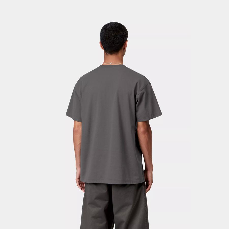 Carhartt WIP S/S American Script T-Shirt - Graphite