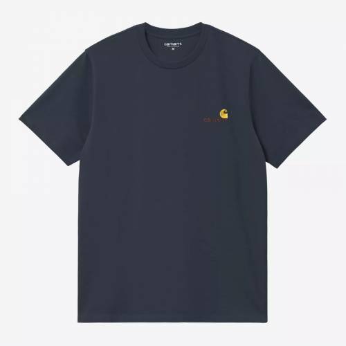 Carhartt WIP S/S American Script T-Shirt - Deep Night