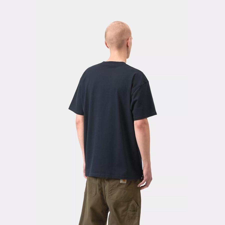 Carhartt WIP S/S American Script T-Shirt - Deep Night