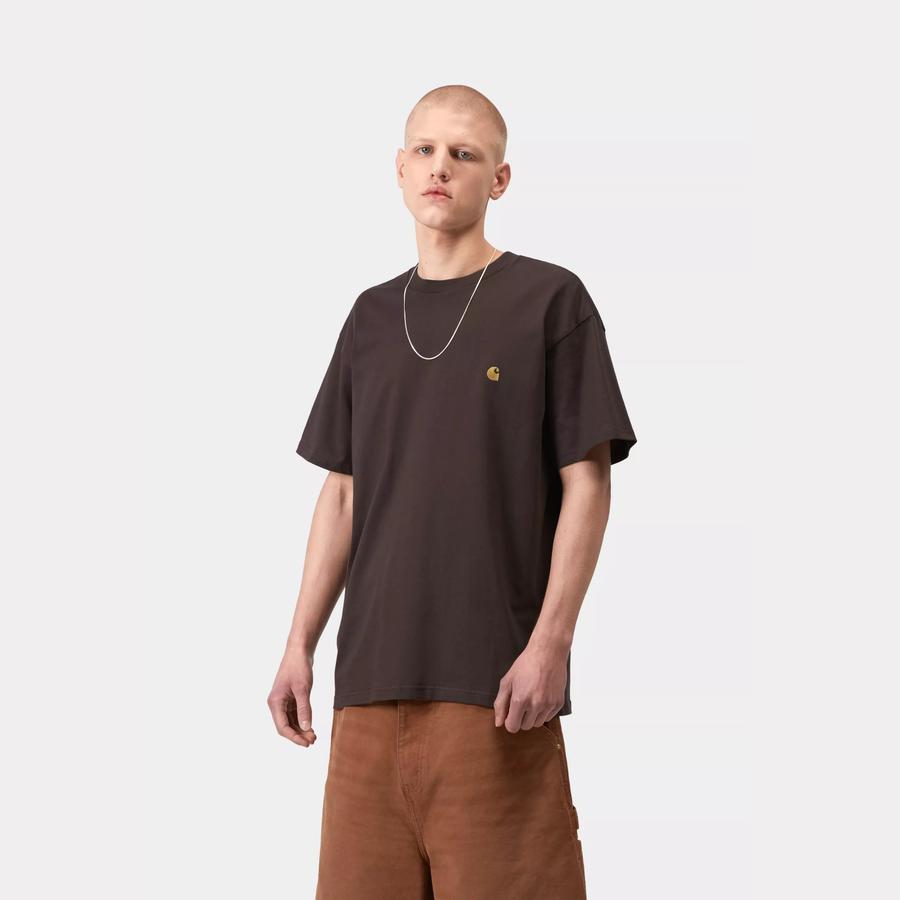 Carhartt WIP S/S Chase T-Shirt - Shale / Gold