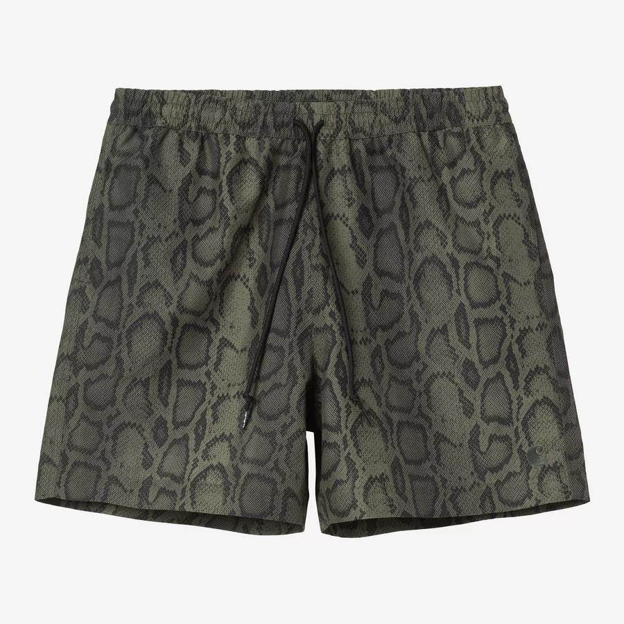 Carhartt WIP Slater Swim Trunks - Snake Camo Leaf