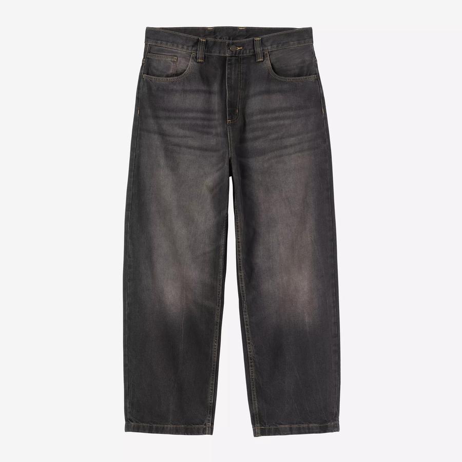 Carhartt WIP Brandon Pant - Black / Tobacco (Used Wash)