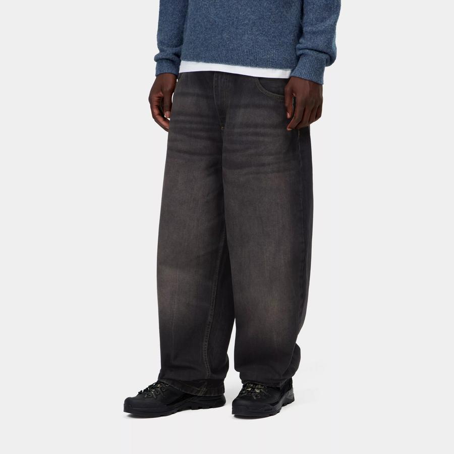 Carhartt WIP Brandon Pant - Black / Tobacco (Used Wash)