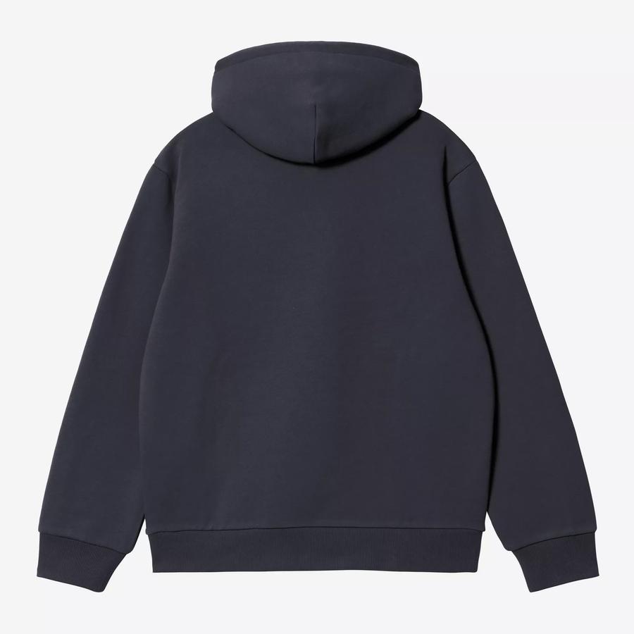 Carhartt WIP Hooded Carhartt Sweatshirt - Dark Navy / Dark Scarab