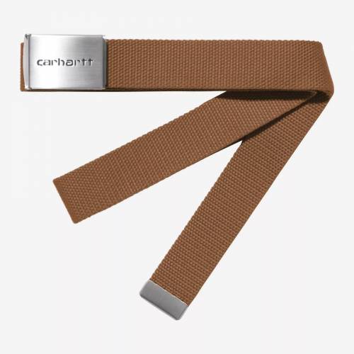 Carhartt WIP Clip Belt Chrome - WIP H Brown