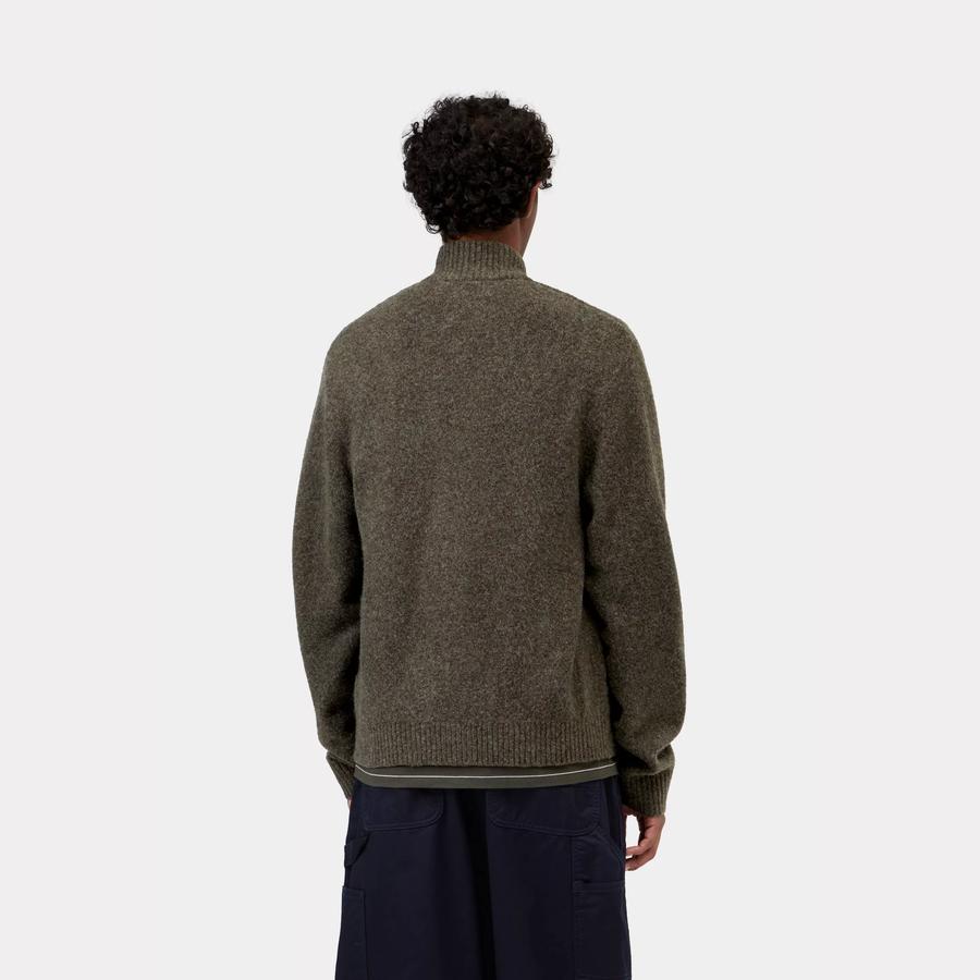 Carhartt WIP Curtis Sweater Jacket - Tangled Shungite