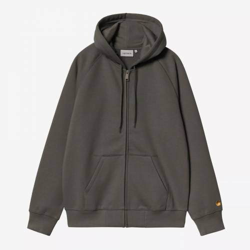 Carhartt WIP Hooded Chase Jacket - Shungite / Gold