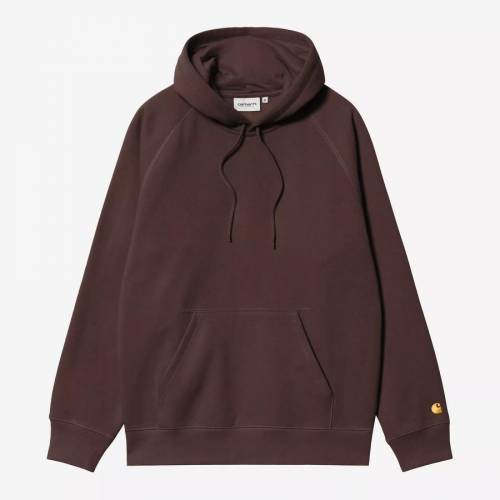 Carhartt WIP Hooded Chase Sweatshirt - Palisander / Gold