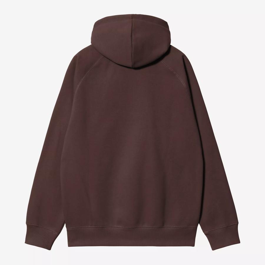 Carhartt WIP Hooded Chase Sweatshirt - Palisander / Gold